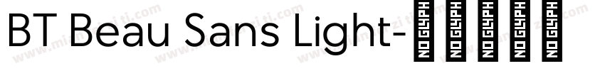 BT Beau Sans Light字体转换